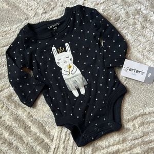 Adorable Bunny Ballerina Long Sleeve Sparkle Polka Dot Snap Onesie NB Newborn